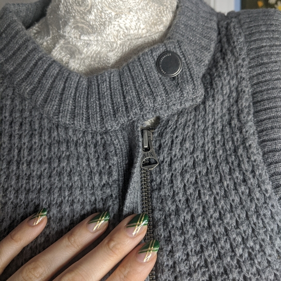Armani Exchange Zip up sweater vest heathered gray - Picture 2 of 8